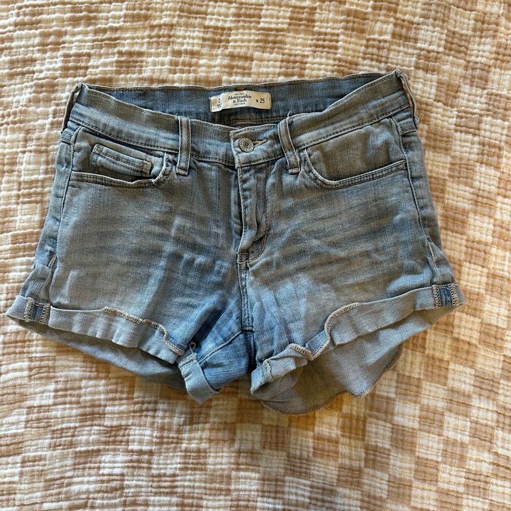 Abercrombie & Fitch Light Blue Jean Shorts